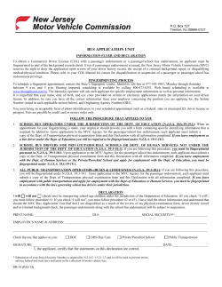 bus application unit - State of New Jersey