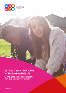 getting it right for young victims and witnesses