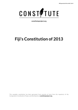 Fiji`s Constitution of 2013