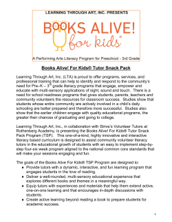 Books Alive! For Kids&reg; Tutor Snack Pack