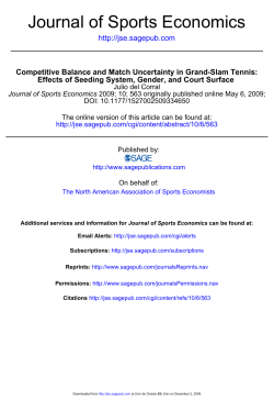Journal of Sports Economics - Universidad de Castilla