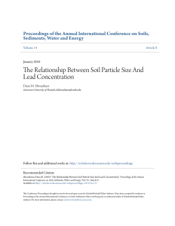 The Relationship Between Soil Particle Size And Lead Concentration