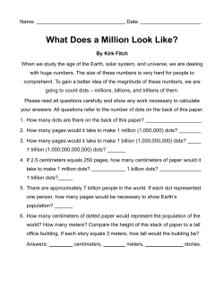 What Does a Million Look Like?