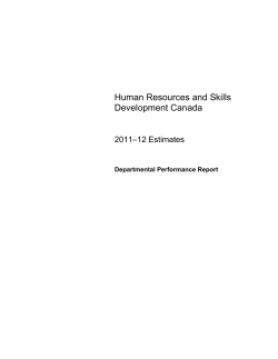 Human Resources and Skills Development Canada