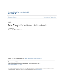 Non-Myopic Formation of Circle Networks - OpenSIUC