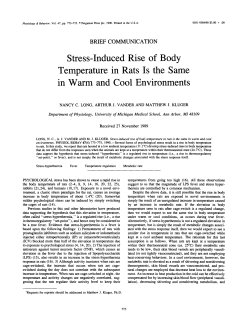 Stress-Induced Rise of Body Temperature in