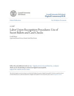 Labor Union Recognition Procedures