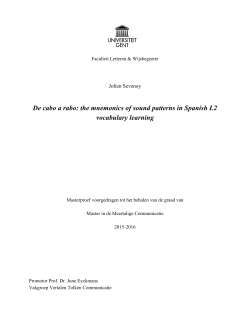De cabo a rabo: the mnemonics of sound patterns in Spanish L2