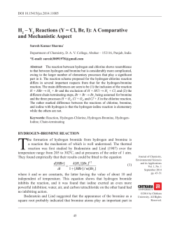 H &ndash; Y Reactions (Y = Cl, Br, I): A Comparative and Mechanistic Aspect