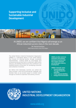 UNIDO in Nigeria factsheet