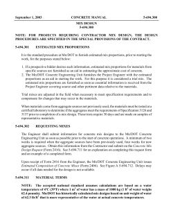 Chapter 3 - Mix design