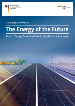 The Energy of the Future - Fourth "Energy Transition" Monitoring