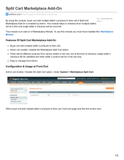 Split Cart Marketplace Add-On