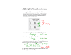 1.4 Using the Walkathon Money