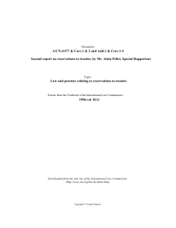 Second report on reservations to treaties, by Mr. Alain Pellet, Special