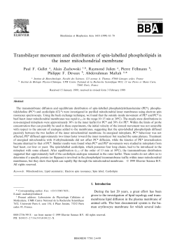 Gallet P.F., Zachowski A., Julien R., Fellmann P., Devaux P.F.