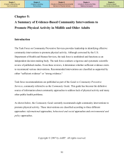 Chapter 5: A Summary of Evidence-Based Community