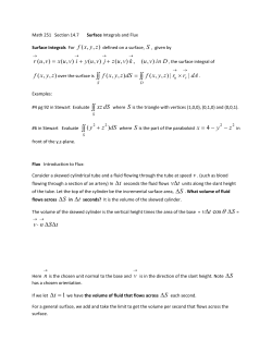 Section 14.7 Integrals over Surfaces