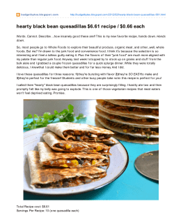 hearty black bean quesadillas $6.61 recipe / $0.66 each