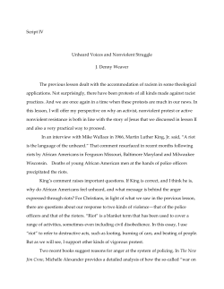 Presentation 4-Unheard Voices and Nonviolent Struggle