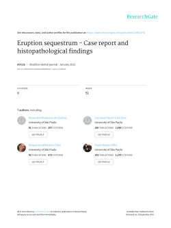 Eruption sequestrum - Case report and histopathological findings