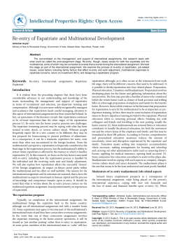 Re-entry of Expatriate and Multinational Development