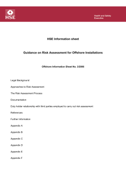 Guidance on risk assessment for offshore installations