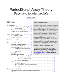 PerfectScript Array Theory