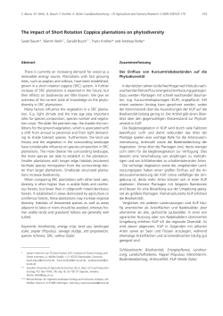 The impact of Short Rotation Coppice plantations on - BIOP