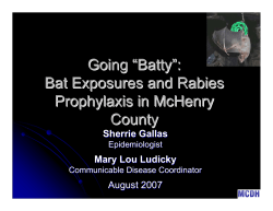Going &ldquo;Batty&rdquo;: Bat Exposures and Rabies