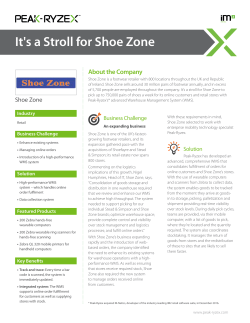 It`s a Stroll for Shoe Zone - Peak