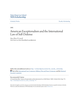 American Exceptionalism and the International