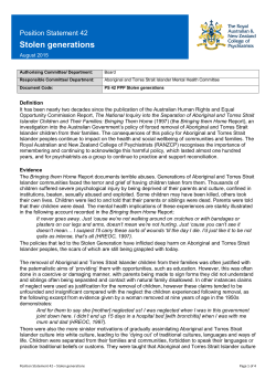 Position Statement 42 - Royal Australian and New Zealand College