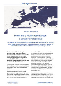 Brexit and a Multi-speed Europe