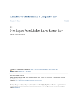 Non Liquet: From Modern Law to Roman Law