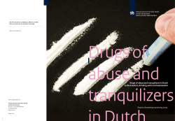 Drugs of abuse in tranquilizers ub=n Dur=tch surface waters