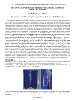 dns of the evaporation of acetone droplets in a saturated