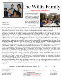 The Willis Family - Willis Missionaries to Panama