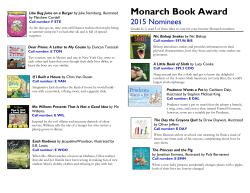 Monarch Book Award - St. Luke Parish School