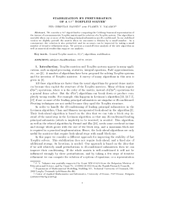 stabilization by perturbation of a 4n2 toeplitz solver