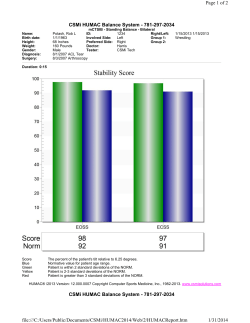 CSMi HUMAC Balance System - 781-297-2034