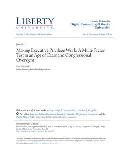 Making Executive Privilege Work