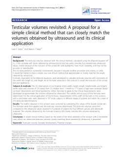 Testicular volumes revisited: A proposal for a simple clinical method