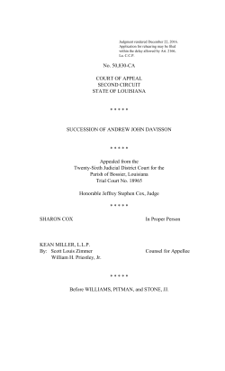 No. 50,830-CA COURT OF APPEAL SECOND CIRCUIT STATE OF