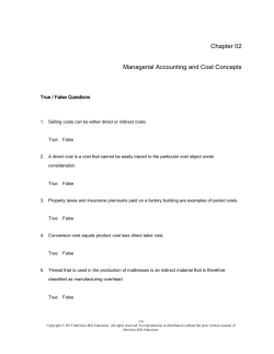 Chapter 02 Managerial Accounting and Cost Concepts