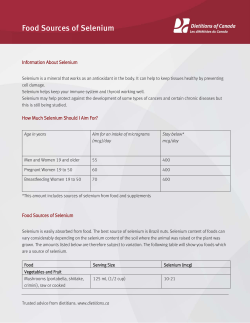 Food Sources of Selenium