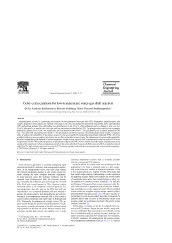 Gold&ndash;ceria catalysts for low-temperature water-gas