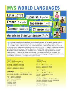mvs world languages - Michigan Virtual School