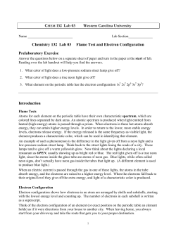 CHEM 132 Lab 03 Western Carolina University
