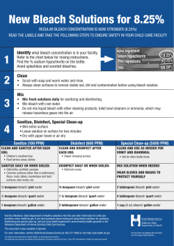 Bleach Solution Recommendations